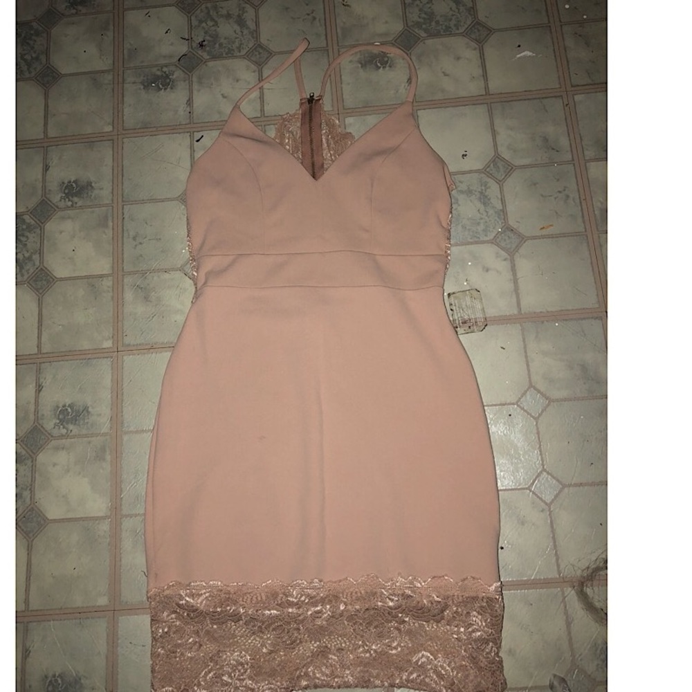 Peachy/nude mini dress